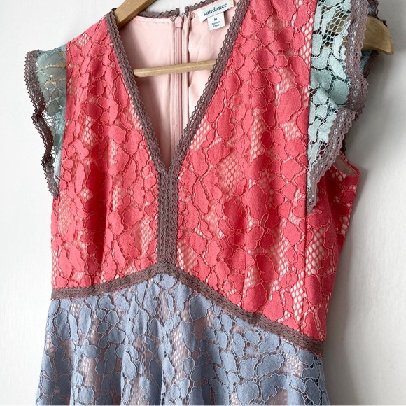 Sundance Colorful Vintage Days Lace Peplum Top Medium - Picture 3 of 11